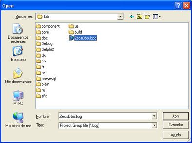 Instalar componentes Delphi - Seleccionar fichero bpg